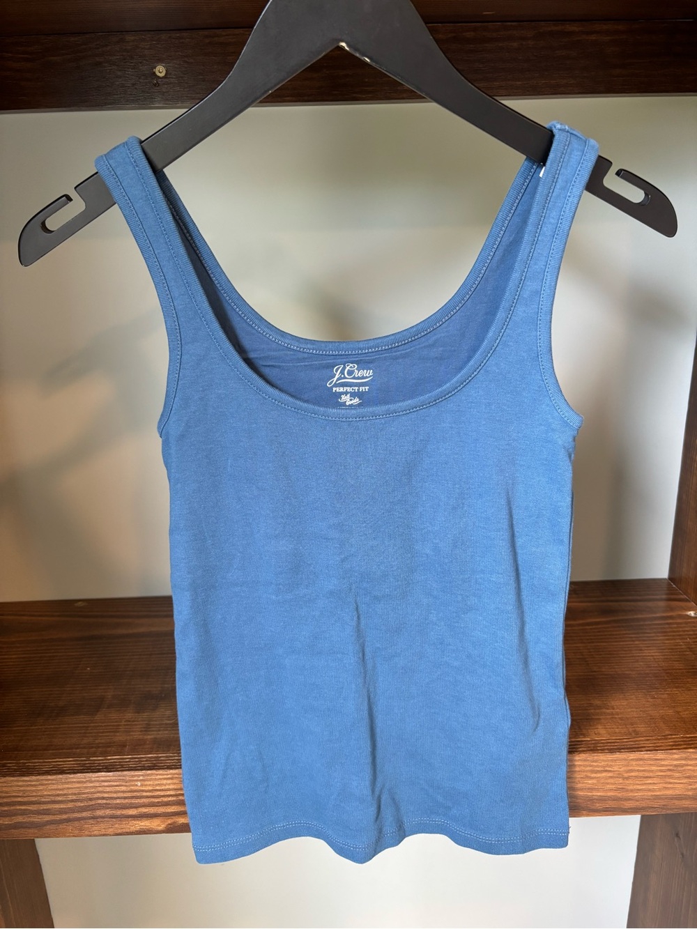 J. Crew Dusty Blue Scoop Neck Tank